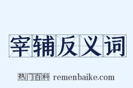 宰辅反义词是什么意思的图片